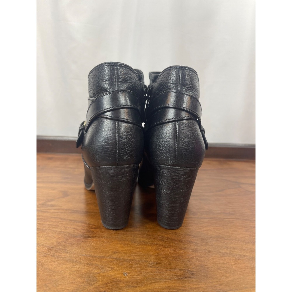 Cole Haan Grand OS Bootie Sz 8 Black Leather Hayes Block Heel Boot Ankle W05182 - Picture 5 of 16